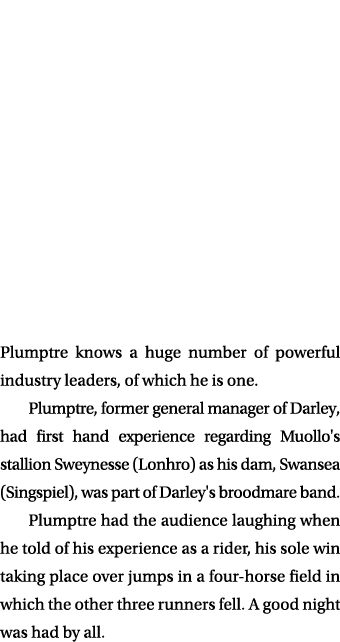 Plumptre knows a huge number of powerful industry leaders, of which he is one. Plumptre, former general manager of Da...