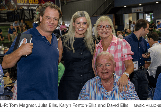 L R: Tom Magnier, Julia Ellis, Karyn Fenton Ellis and David Ellis MAGIC MILLION