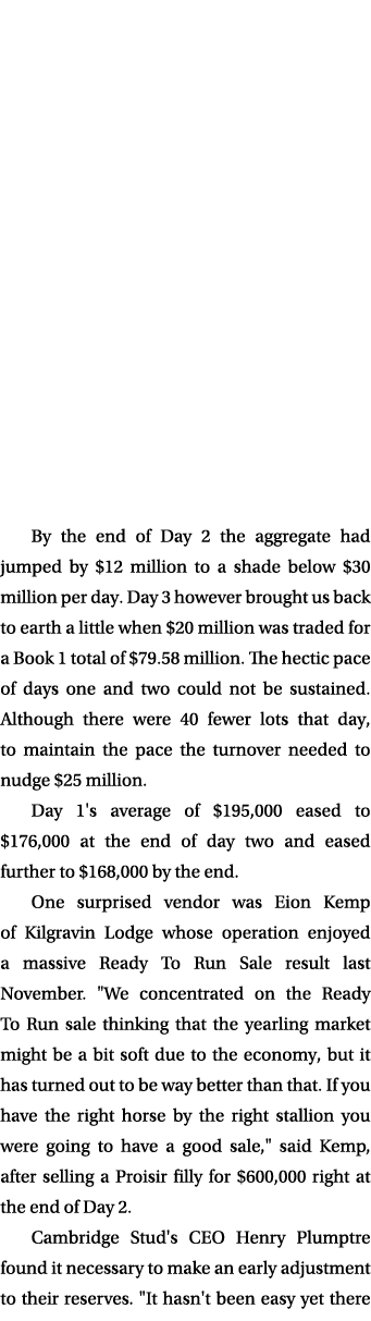 By the end of Day 2 the aggregate had jumped by $12 million to a shade below $30 million per day. Day 3 however broug...