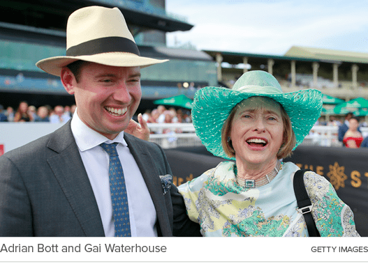 Adrian Bott and Gai Waterhouse getty image