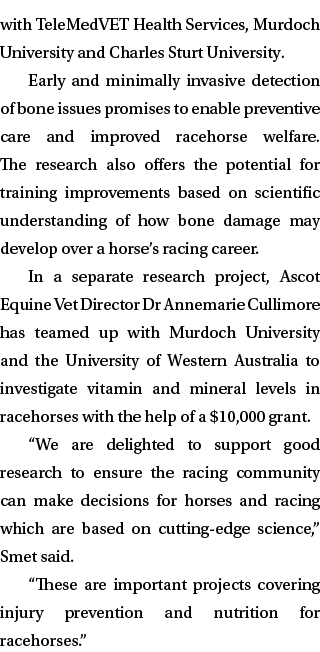 with TeleMedVET Health Services, Murdoch University and Charles Sturt University. Early and minimally invasive detect...