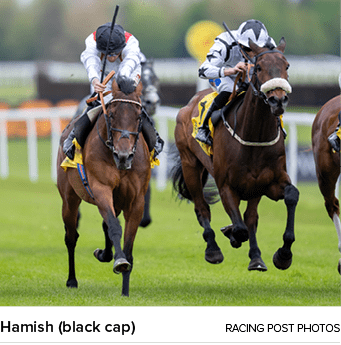 Hamish (black cap) Racing Post Photo