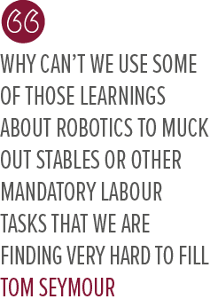 why can’t we use some of those learnings about robotics to muck out stables or other mandatory labour tasks that we a...