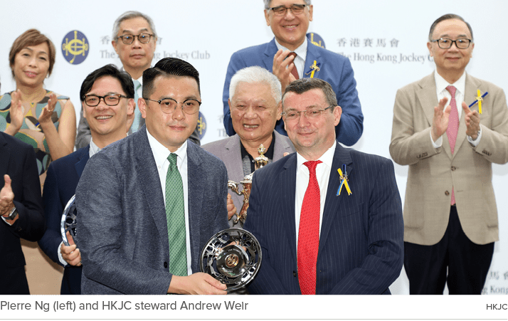 Pierre Ng (left) and HKJC steward Andrew Weir hkj