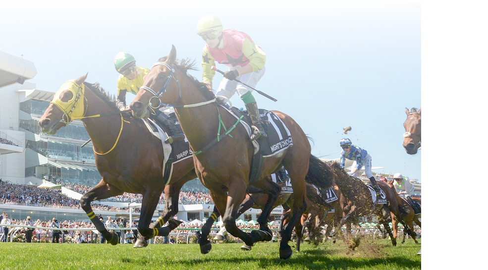 Knight's Choice ridden by Robbie Dolan wins the Lexus Melbourne Cup at Flemington Racecourse on November 05, 2024 in Flemington, Australia. (Photo by Reg Ryan/Racing Photos)