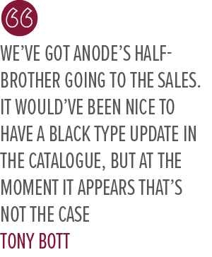 We’ve got Anode’s half brother going to the sales. It would’ve been nice to have a black type update in the catalogue...