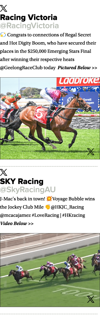 ￼ Racing Victoria @RacingVictoria 💫 Congrats to connections of Regal Secret and Hot Digity Boom, who have secured th...