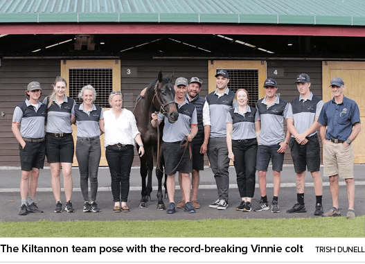 The Kiltannon team pose with the record breaking Vinnie colt Trish Dunel