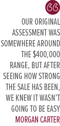 Our original assessment was somewhere around the $400,000 range, but after seeing how strong the sale has been, we kn...