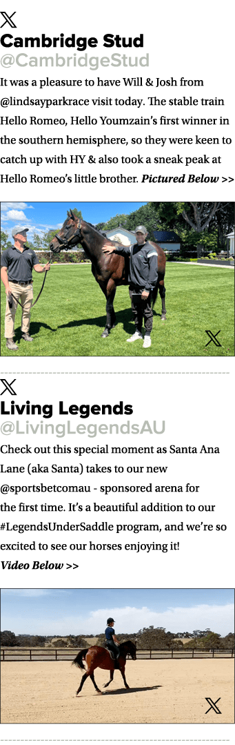 ￼ Cambridge Stud @CambridgeStud It was a pleasure to have Will & Josh from @lindsayparkrace visit today. The stable t...