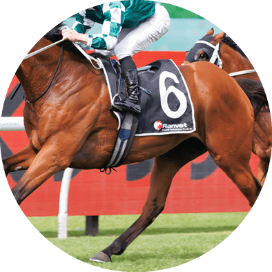 Via Sistina (James McDonald, white cap) trained by Chris Waller wins the Ranvet Stakes (Group 1 )at Rosehill on March 23, 2024 - photo by Martin King/Sportpix copyright