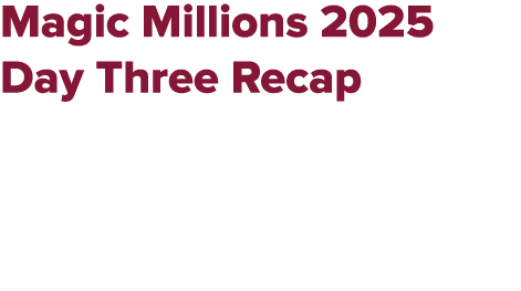 Magic Millions 2025 Day Three Recap